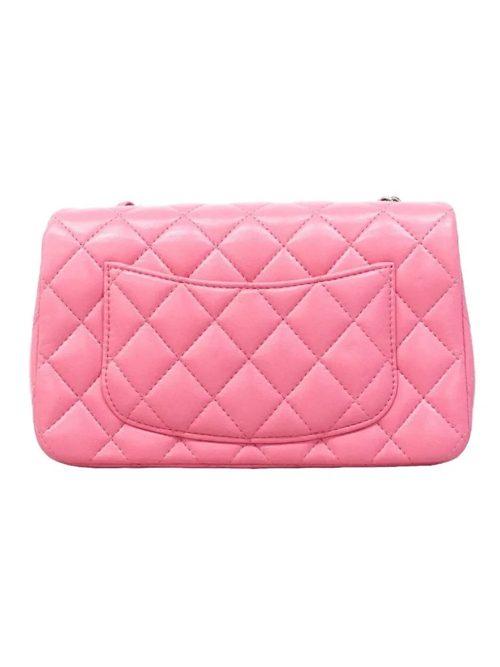 Chanel Shoulder Bag Quilted Lambskin Pink Champagne Gold